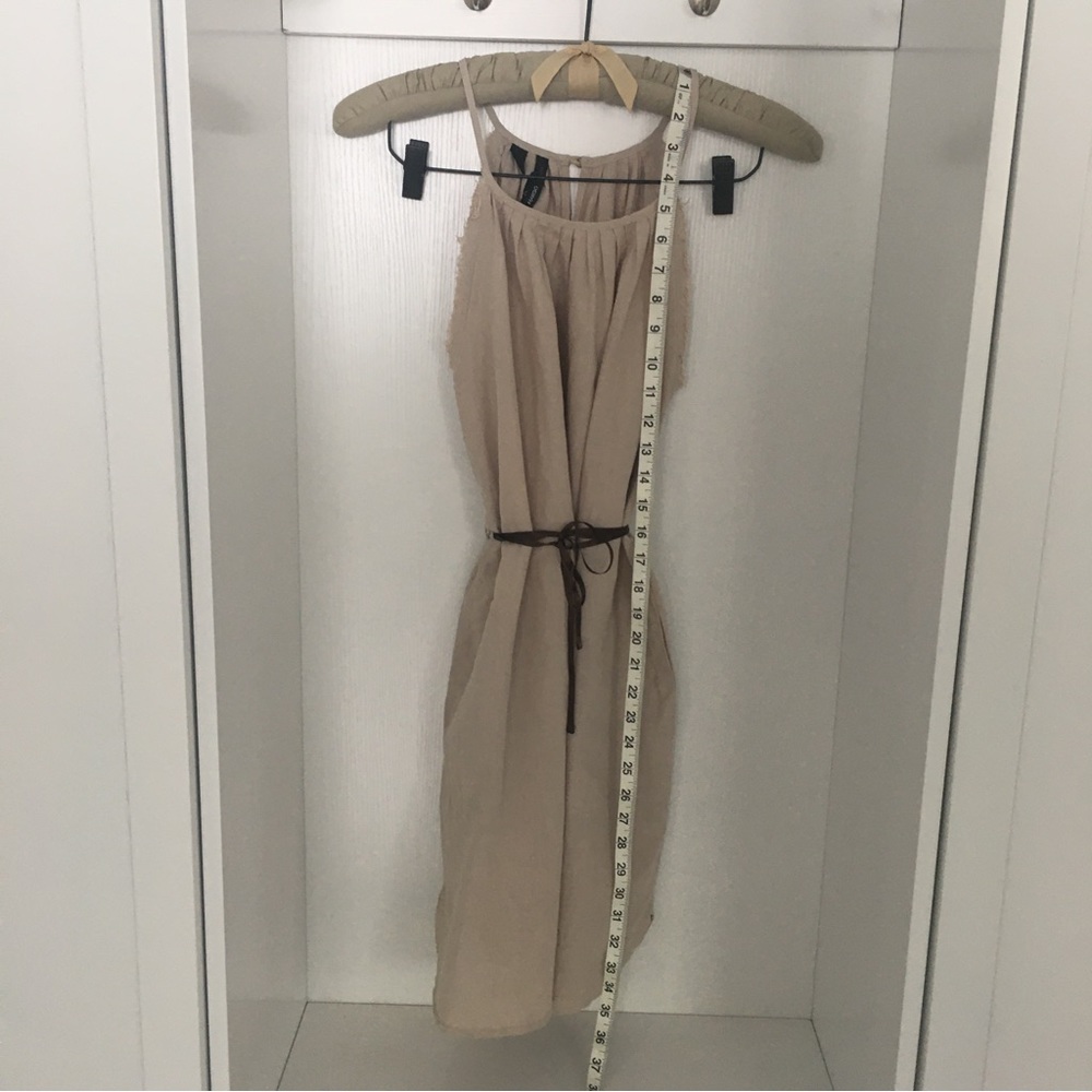 Mango casual linen summer dress with pockets, size XS